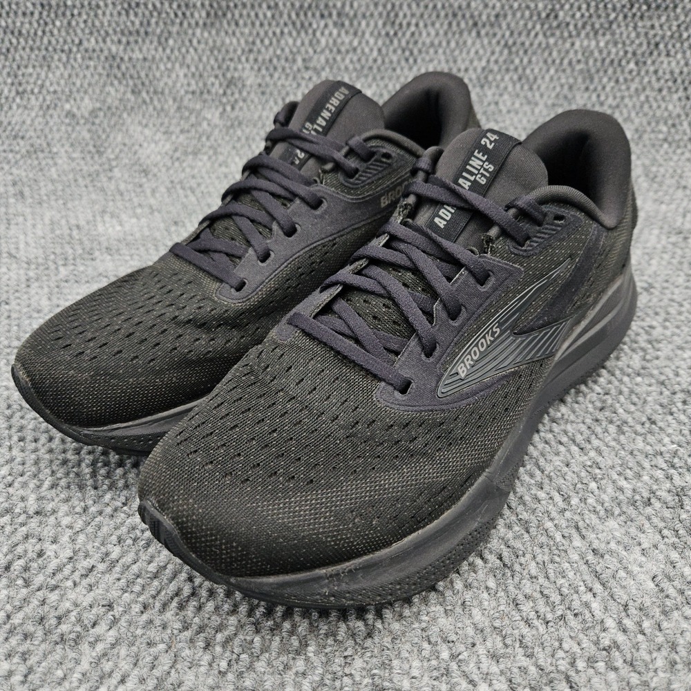 Brooks Adrenaline GTS 24 Mens 10.5 Black Running Shoes Athletic Sneaker Training
